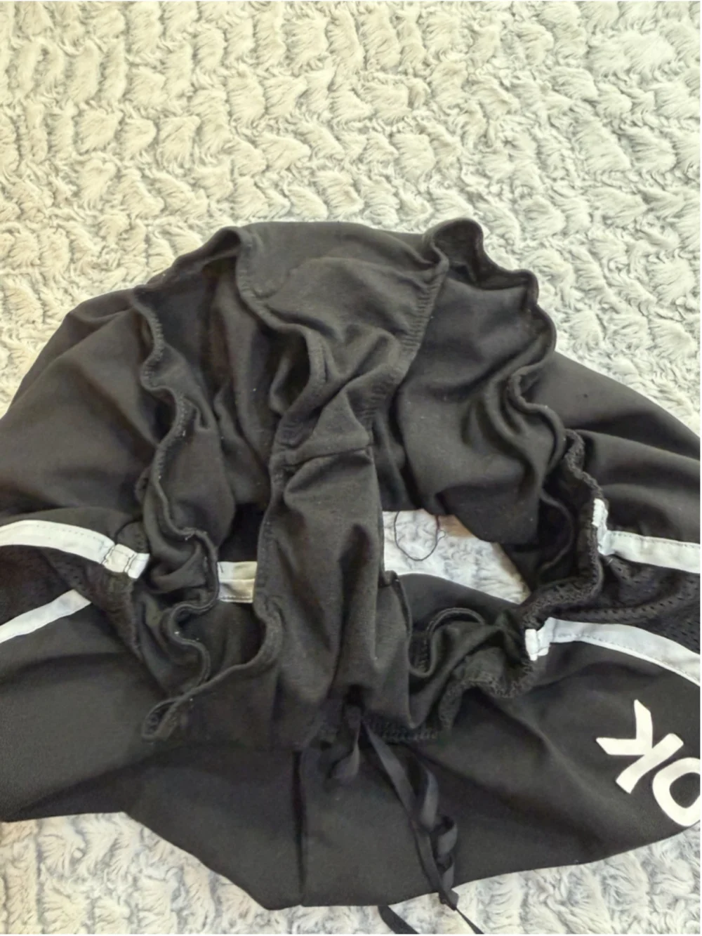 Reebok Women’s Black Mesh Running Shorts Drawstring Elastic Waist, M